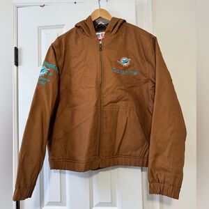 Miami Dolphins Brown Bomber Jacket